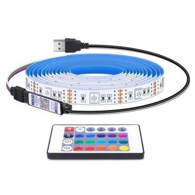 높은 밝기 30LED/M RGB USB LED 빛 5050 다이오드 테이프 무선 블루투스 APP 제어 LED 스트립 침실 주방 TV 장식